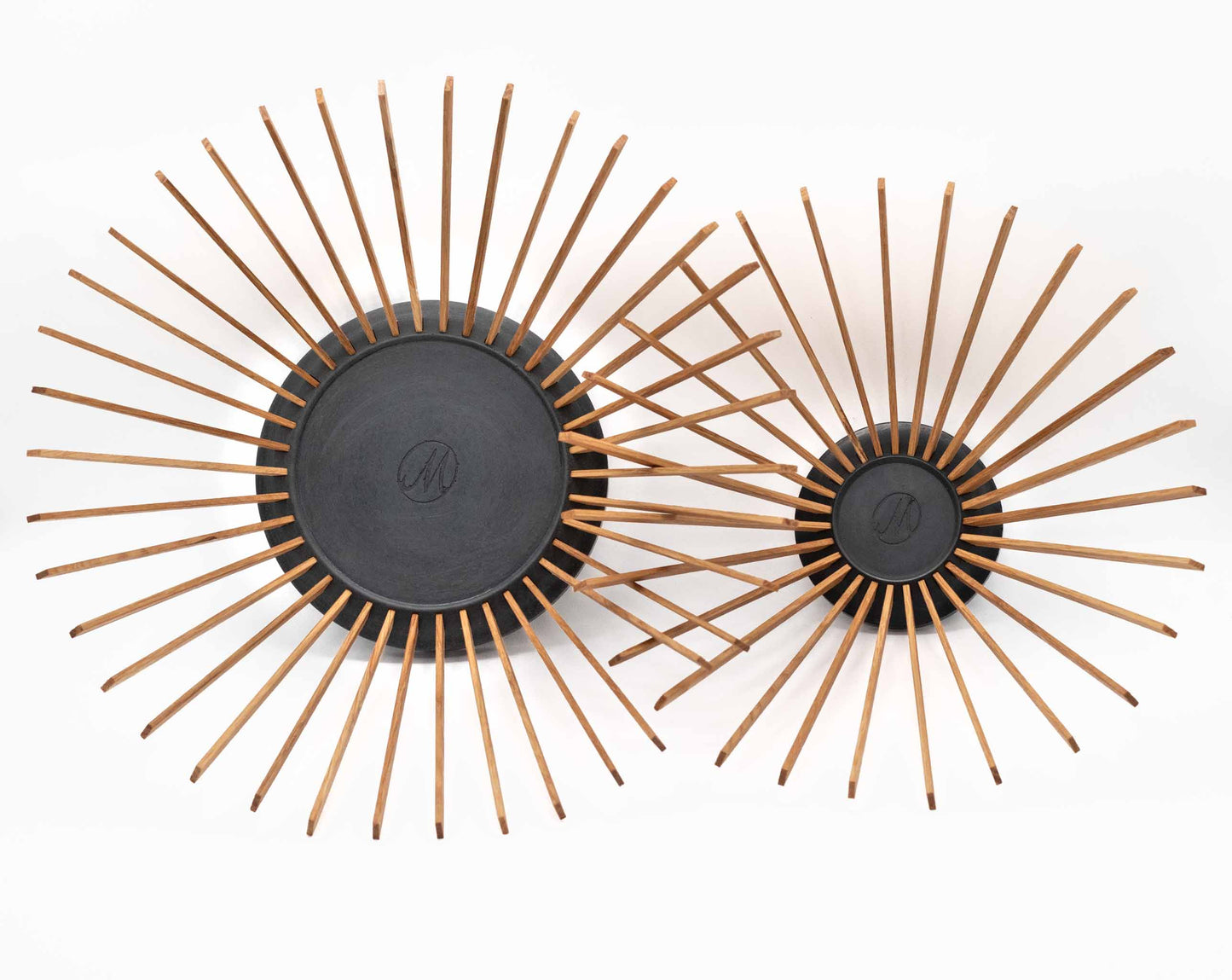 Silly Obstschale aus Beton und Eiche (Eiche/Anthrazit)