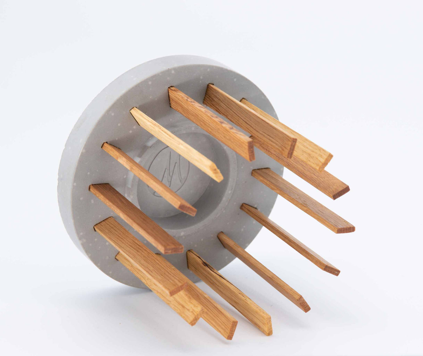 Molika Duftlampe aus Eiche und Beton (Eiche/Grau)